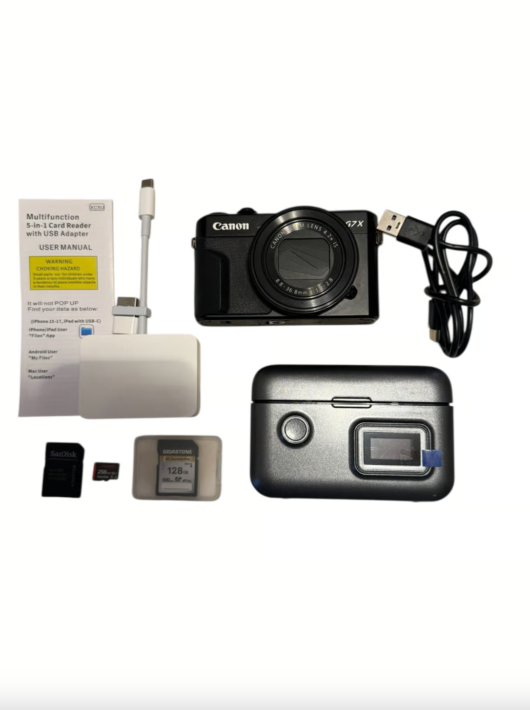 Canon PowerShot G7 X Mark II Bundle β Excellent Condition | 384GB Storage & Pro Accessory Kit
